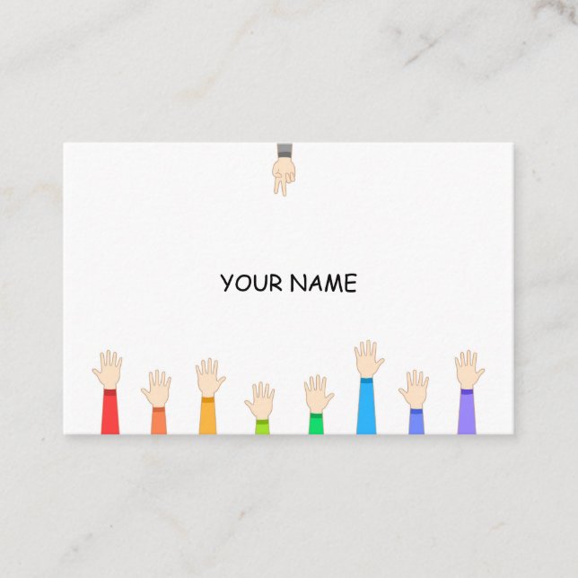 Rock-paper-scissors.  business card (Front)