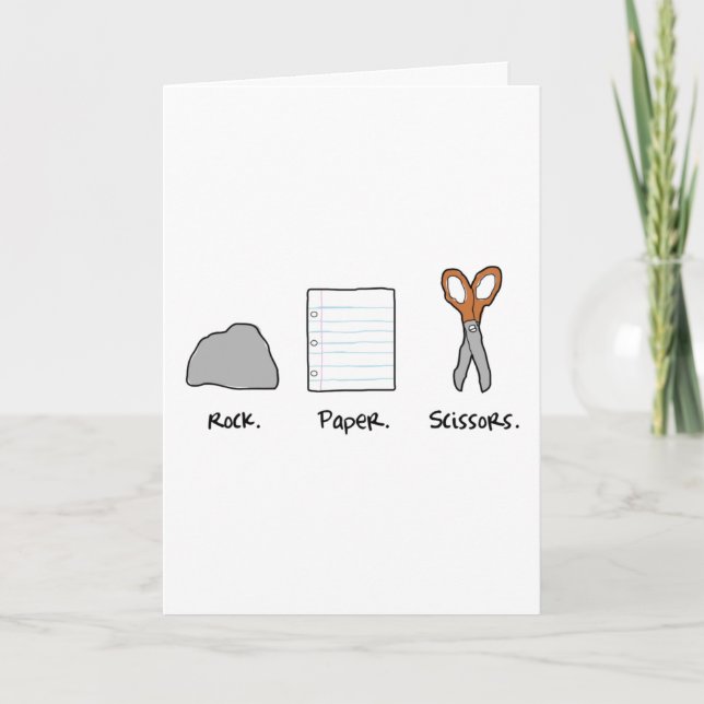 Rock, Paper, Scissors Card (Front)