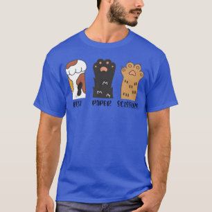 Rock Paper Scissors Cat Paws Funny Cat retro T-Shirt