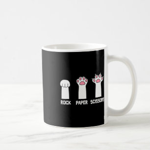 Rock Paper Scissors Cat Paws Game Cute Paw Funny C Coffee Mug