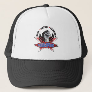 Rock, Paper, Scissors Champion Trucker Hat