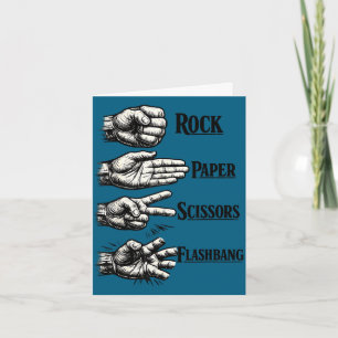 Rock paper scissors flashbang funny gamer meme gif card