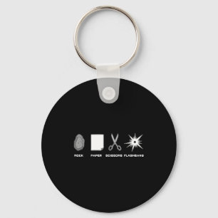 Rock paper scissors flashbang gamer meme funny key ring