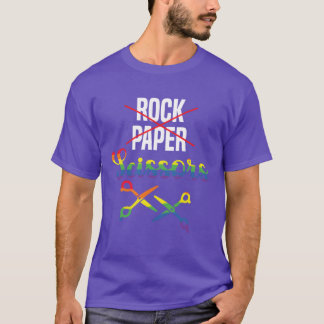 Rock Paper Scissors Funee Homoseual friend T-Shirt