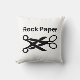 Rock Paper Scissors Funny Lesbian Theme Cushion