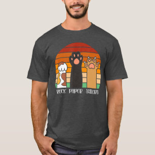 Rock Paper Scissors Game Kitten Lover Animal Paws T-Shirt