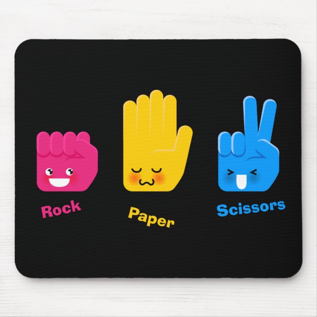 Rock, Paper, Scissors Game Mousepad (Front)