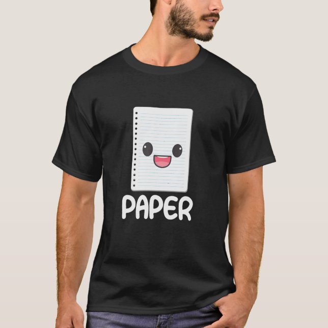 Rock Paper Scissors Group Halloween Costume Paper  T-Shirt (Front)