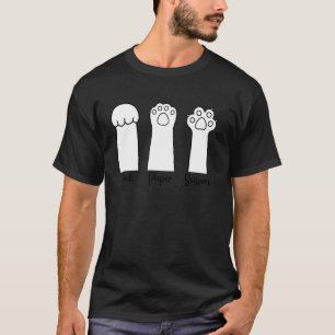 Rock Paper Scissors Hand Game Cute Paw Funny Cat T-Shirt