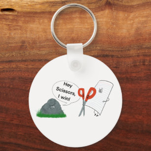 Rock, Paper, Scissors Key Ring