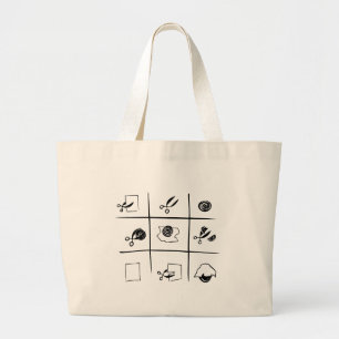rock-paper-scissors large tote bag