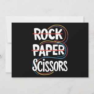 Rock Paper Scissors Lesbian Funny Gay Pride LGBT Invitation