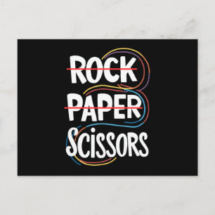 Rock Paper Scissors Lesbian Funny Gay Pride LGBT Postcard