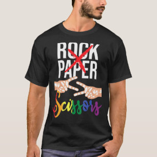 Rock Paper Scissors  Lesbian Lgbtq Queer Gay Pride T-Shirt