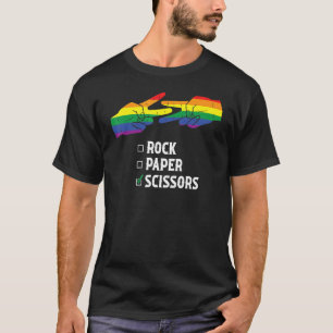 Rock Paper Scissors Lesbian Pride Lgbt Lgbtq Rainb T-Shirt