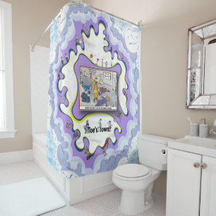 Rock Paper Scissors Literal Wordplay Shower Curtain