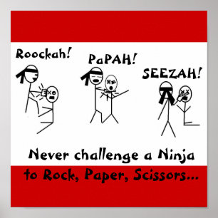 Rock, Paper, Scissors NINJA! Poster