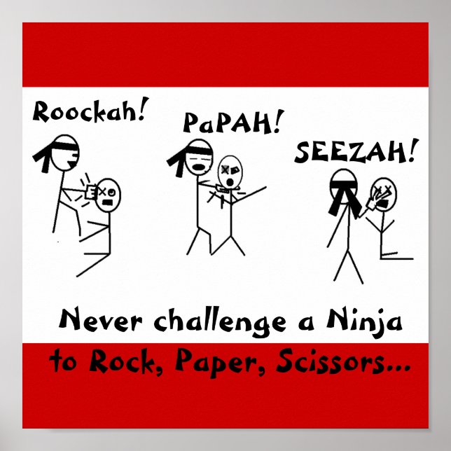 Rock, Paper, Scissors NINJA! Poster (Front)
