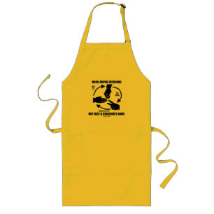 Rock-Paper-Scissors Not Just A Children's Game Long Apron