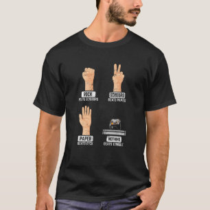 Rock Paper Scissors Nothing Beats Console PC Funny T-Shirt