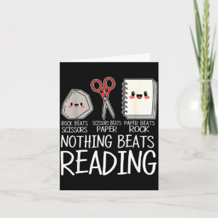 Rock paper scissors nothing beats reading book card