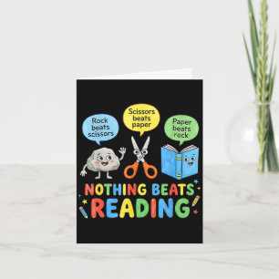 Rock paper scissors nothing beats reading funny card