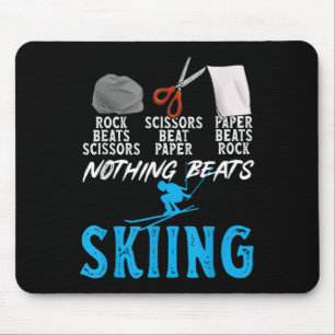 Rock Paper Scissors Nothing Beats Skiing _1  Mouse Pad