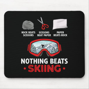 Rock Paper Scissors Nothing Beats Skiing Mouse Pad