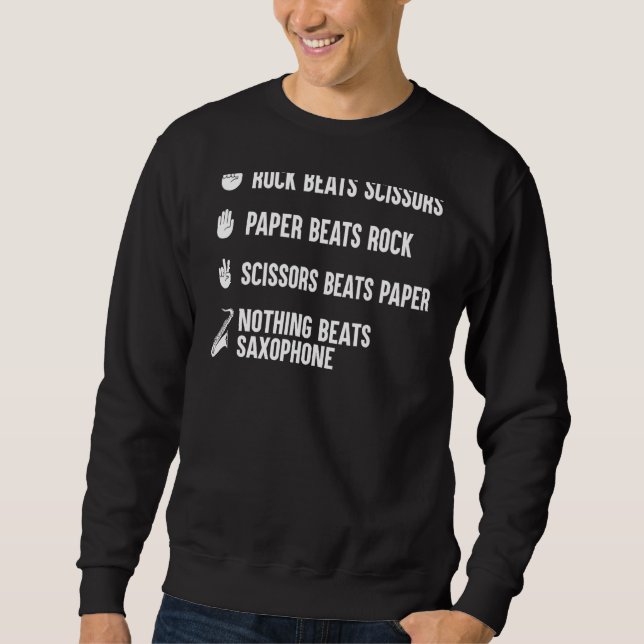 Rock Paper Scissors Saxophone   Graphic Tee (Front)