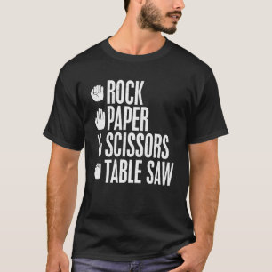 Rock Paper Scissors Table Saw Vintage Carpenter T-Shirt