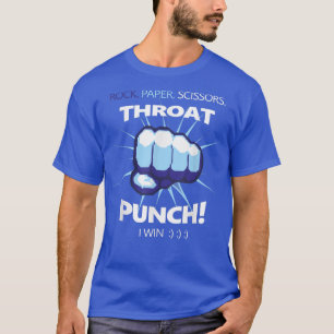Rock Paper Scissors Throat Punch  I Win Cool Funny T-Shirt