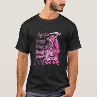 Rock Paper Scissors Throat Punch I Win Cool Skull  T-Shirt