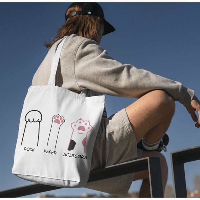 Rock, Paper, Scissors Tote Bag (Creator Uploaded)