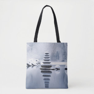 Rock Pebble Forest Tranquil Peaceful Tote Bag