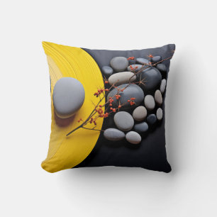 Rock Pebble Sand Tranquil Peaceful Cushion