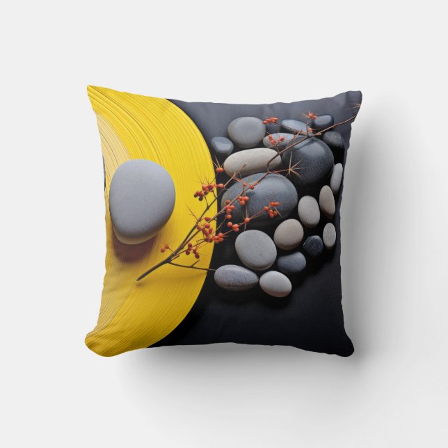 Rock Pebble Sand Tranquil Peaceful  Cushion (Front)