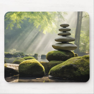 Rock Pebble Sand Tranquil Peaceful Mouse Pad
