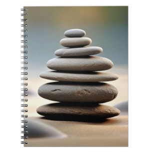 Rock Pebble Sand Tranquil Peaceful Notebook