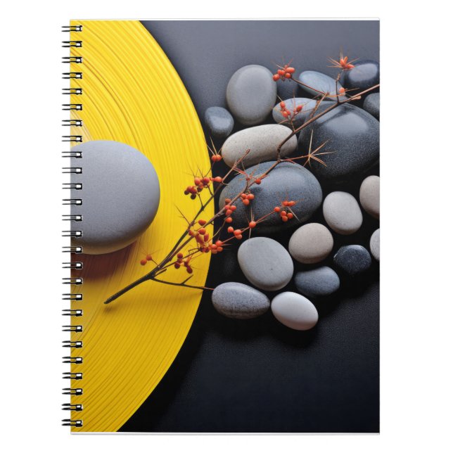 Rock Pebble Sand Tranquil Peaceful  Notebook (Front)