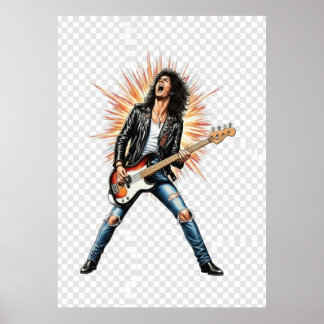 Rock photo block poster