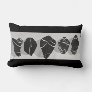 Rock Pillow, One of a Kind Lumbar Cushion