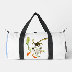 Rock Pool Funny Crabs Fish Personalised Duffle Bag