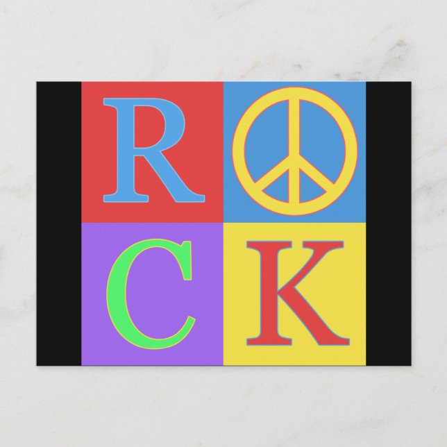 Rock Pop Art Design Postcard (Front)