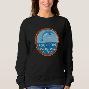 Rock Port California Jumping Dolphin CA Vacation S Sweatshirt
