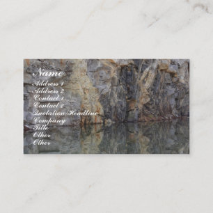 Rock Quarry Wall Reflections Nature Business Card