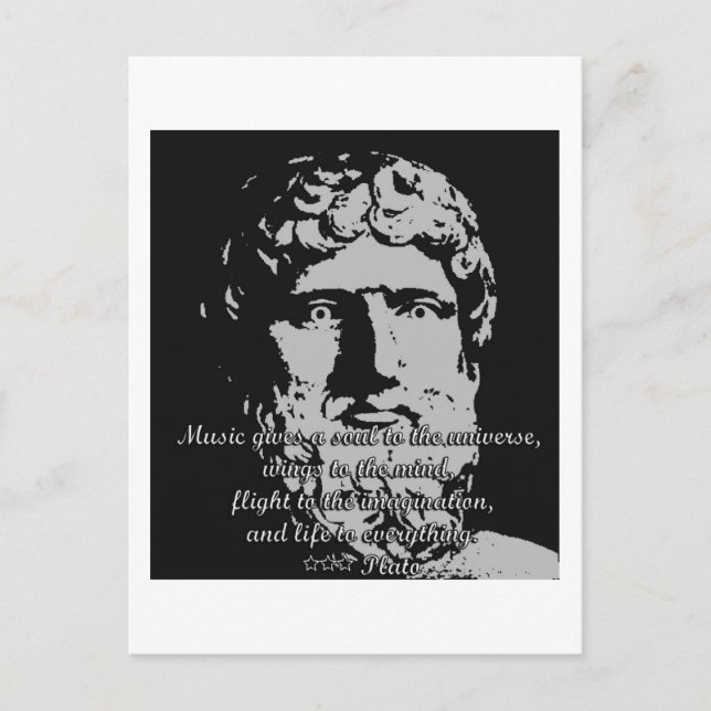 Rock Quotes - Plato Postcard (Front)