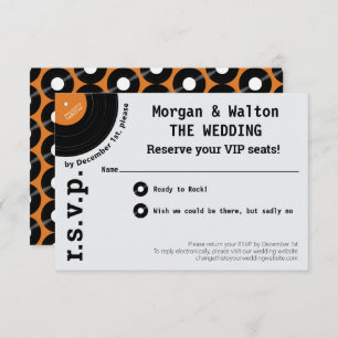 Rock Record Album Concert Style Simple RSVP Orange