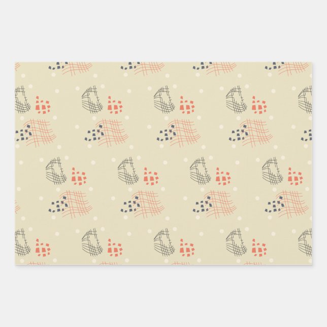 rock red abstract wrapping paper sheet (Front)