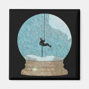 Rock repeller snow globe magnet