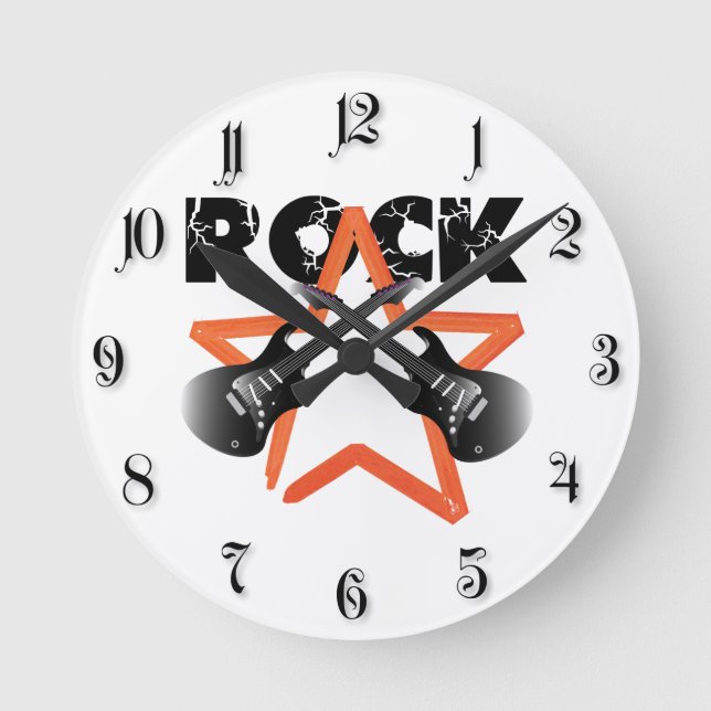Rock revolution round clock (Front)